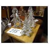 Heavy glass Christmas tree figures