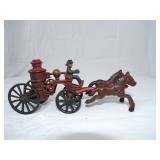 Cast Iron Horse Drawn Fire man