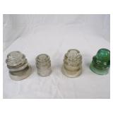 Glass Insulators lot of 4