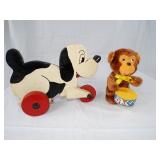 antique kids wood pull along toy