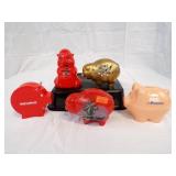 5 Misc Pig coin Banks