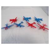 Plastic toy airplanes