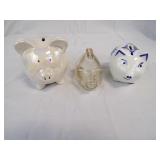 Ceramic pig coin banks