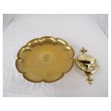 Brass Dish and door knocker