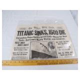 Reproduction Newspaper 'TITANIC'