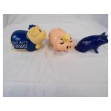 Platic pig coin banks