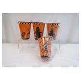 Hard Plastic Set of Four Halloween Cups