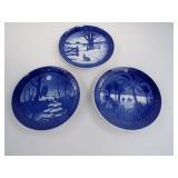 Three Royal Copenhagen plates
