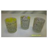 Glass cups with city road maps