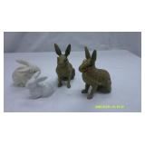 Four figurienes of Bunny Rabbit house Decor