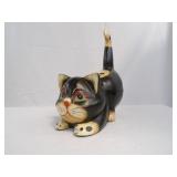 wood cat  figure