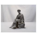 Cast Metal Mantel Statue Lady
