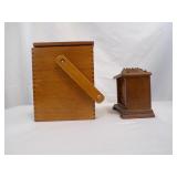 Wood coasters and cooler chest