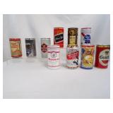 10 Vintage beer cans