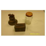 vintage paper weight bell amd coin banks