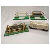 Lionel platforms and Cattle Corral