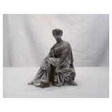 Cast Metal Mantel Statue Lady