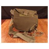 Gas mask and bag.