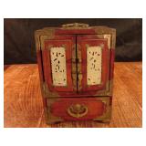 Small table top Tansu style chest for jewelry