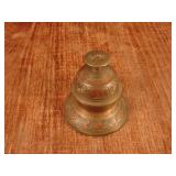 Small brass bell made in India engraved & painted