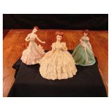 Grouping of 4 ceramic female figurines