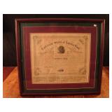 Confederate States 1863 War Bond with 4 coupons
