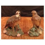 Set of ceramic Quail. Maker marked.