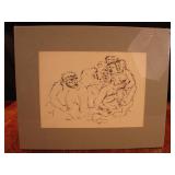 Signed ink print. Frede VIDAR