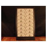 Treasury Department Sheet of uncut dollar bills.