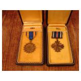 Lot of 2 named U.S. WWII medal groupings.