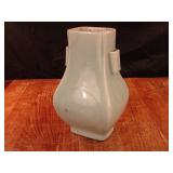 Green porcelain vase from Qing Dynasty.