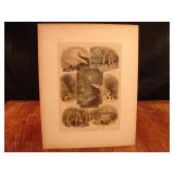 Vintage print of Scenes in Mammoth Cave.