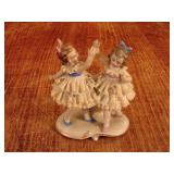 Vintage German made dancing girls figurine