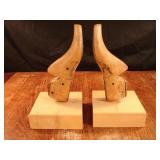 Antique shoe mold book ends.
