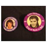 Two Elvis Presley fan club pins