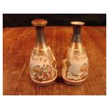 Lot of 2 Japanese saki bottles