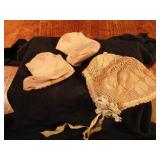 Set of vintage baby lace hat and booties.