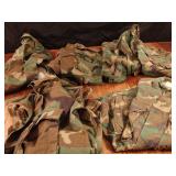 Lot of 5 US Military issue woodland camo jackets