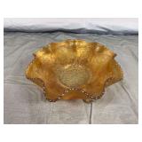 Fenton Marigold Carnival 'Water Lilly' Bowl