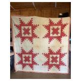 VTG Feathered Star Quilt