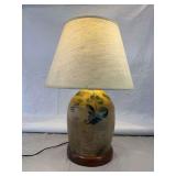 Cobalt Decorated Stoneware Lamp
