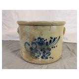 Cobalt Decorated Stoneware Crock
