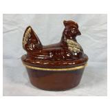 Hull Brown Drip Hen on Nest