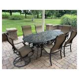 Cast Aluminum Patio Table & Chairs