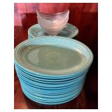 12' Fiesta Ware Dish Set - Blue Fiesta Ware