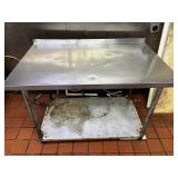 48' S.S. Table w. 2' Backsplash