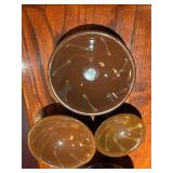 Brown Artisan Round Serving Dish Set Assorted Size