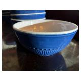 6' Round Matching Blue Serving Bowls
