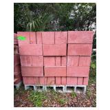 Red Decorative Concrete Block 90 pcs