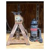 6 Ton Bottle Jack and (2) Stands